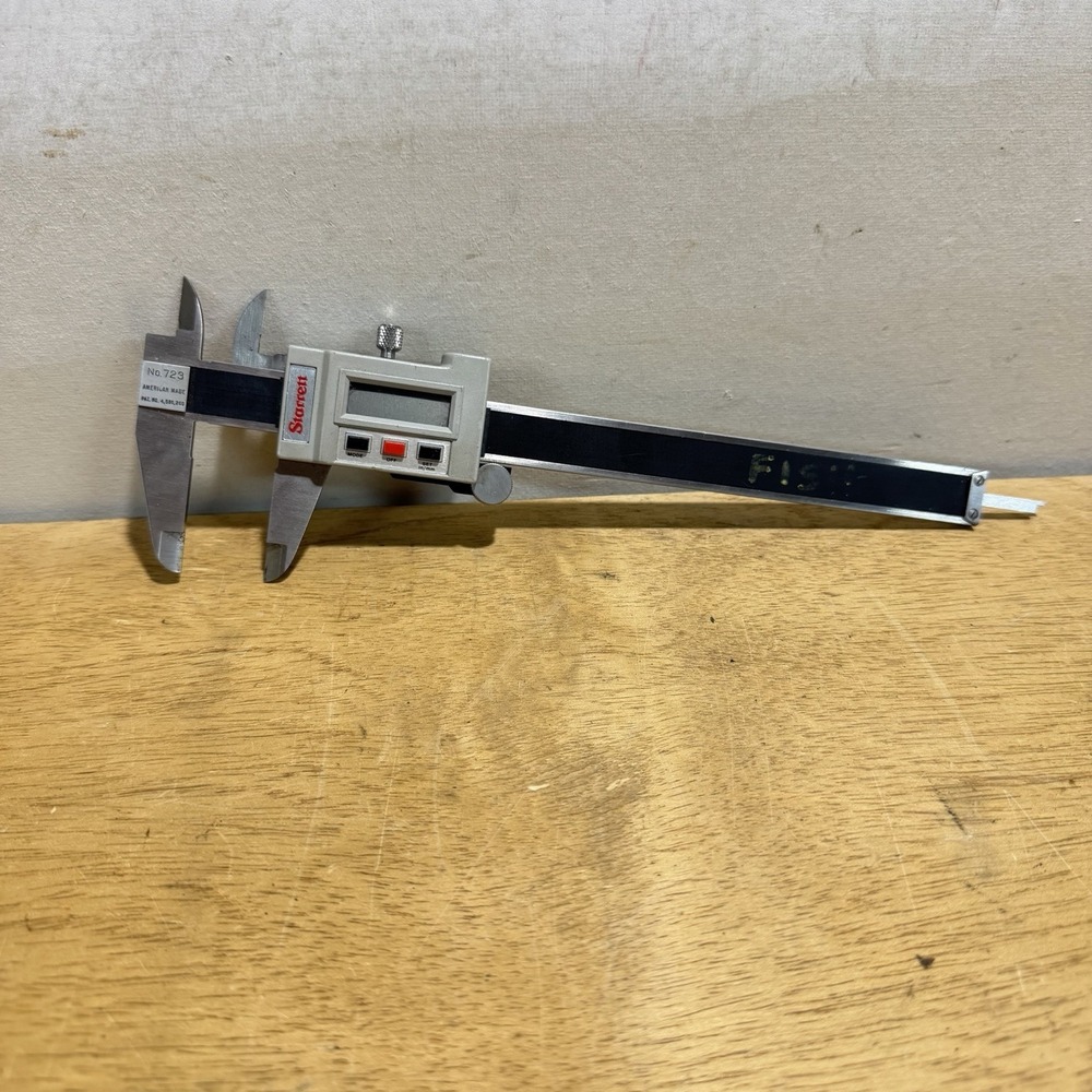 Starrett Digital Calipers No. 723 Vintage 6in 150mm Made In USA Tested Tool Only